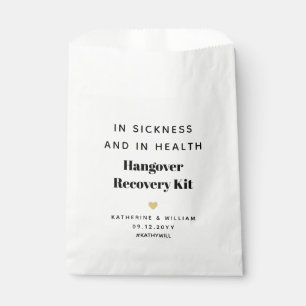 In Sickness and in Health Hangover Recovery Kit Favour Bag