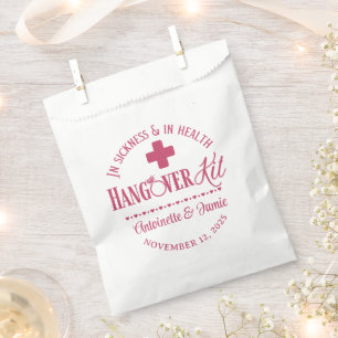 In Sickness & Health Funny Wedding Hangover Kit Favour Bag