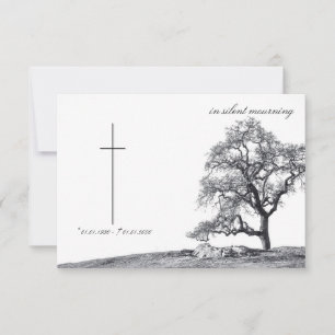 In silent mourning - tree on meadow