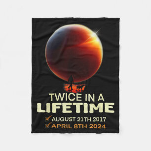 In Solar Eclipse Twice Lifetime Solar Fleece Blanket