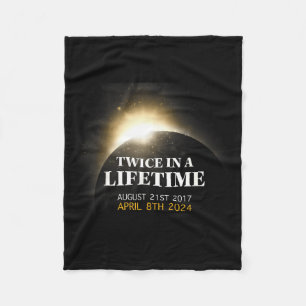 In Solar Eclipse Twice Lifetime Solar Fleece Blanket