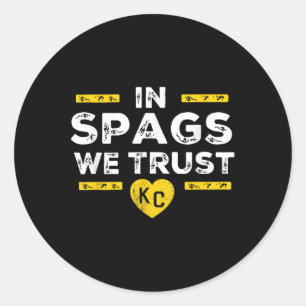 In Spags We Trust Heart Kc Spags Defence Classic Round Sticker