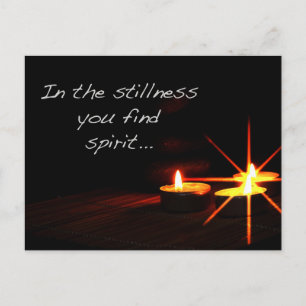 In stillness you find spirit postcard