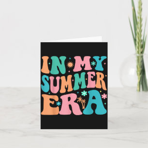 In Summer Era Groovy Last Day of School Teacher Card