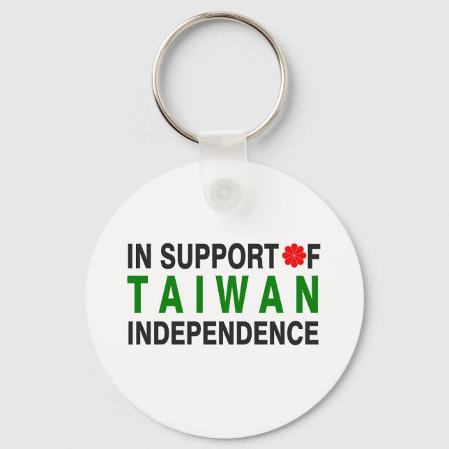 In Support of Taiwan Independence Key Ring (Front)