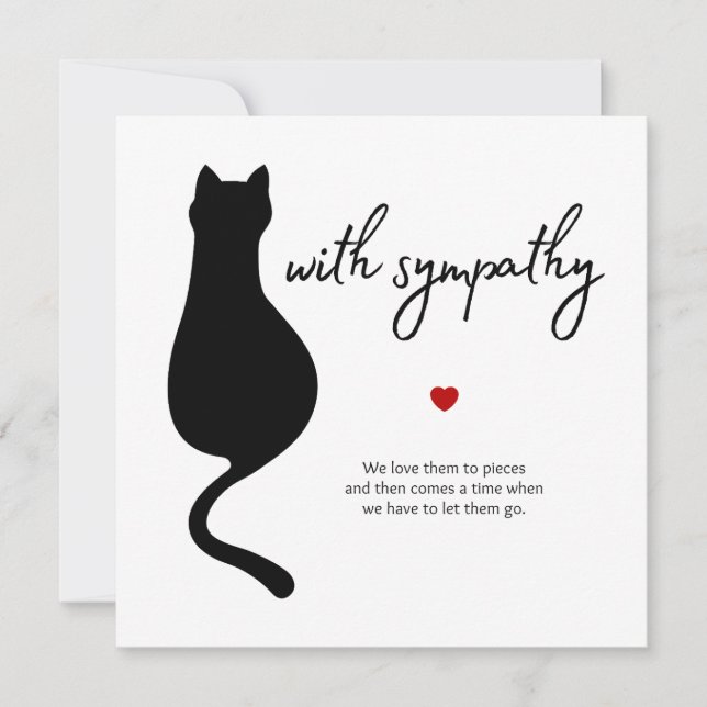 In Sympathy for Cat Card (Front)