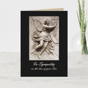 In Sympathy - Loss of Son - Angel with Harp Card