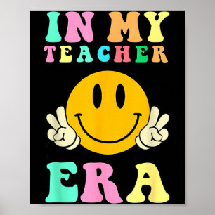 in Teacher Era Retro Back to School Teacher Poster