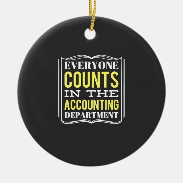 In The Accounting Department Ceramic Ornament (Front)