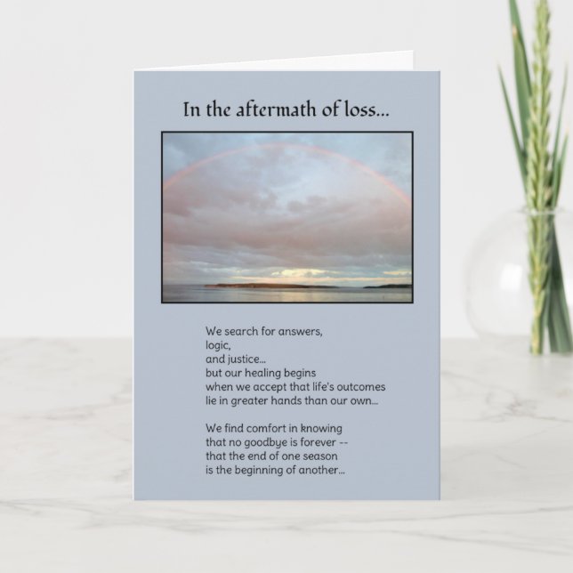 In the aftermath of loss... card (Front)