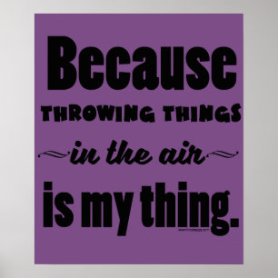 In the Air- Shot Put Discus Javelin Hammer Gift Poster