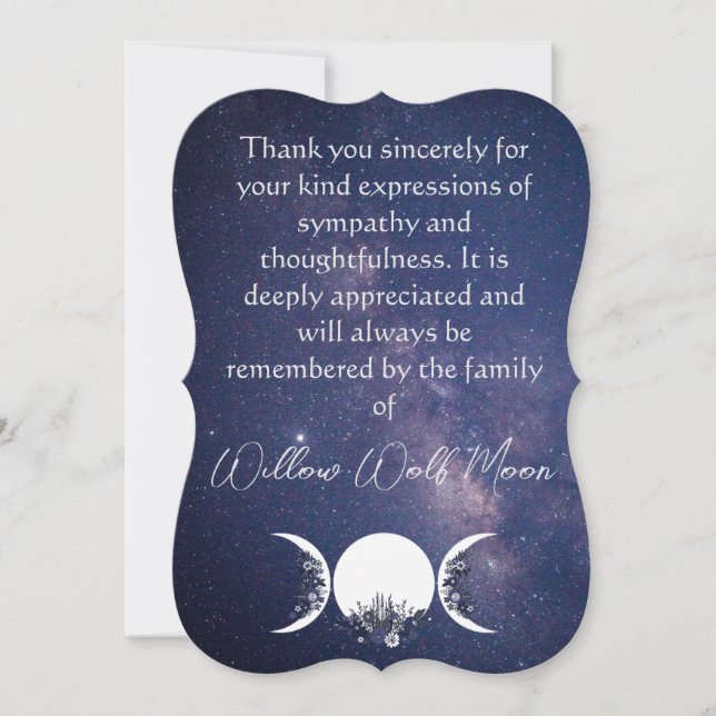 In the Arms of the Goddess Thank You Card (Front)