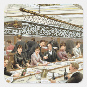 In the Bay, Dinner Time - A Western Ocean Swell, f Square Sticker