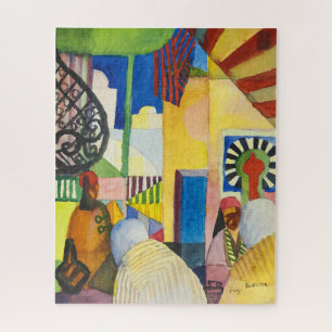 In the Bazaars   Auguste Macke   Jigsaw Puzzle
