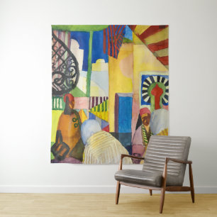In the Bazaars Auguste Macke Tapestry