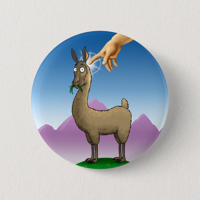 In the Beginning... 6 Cm Round Badge (Front)