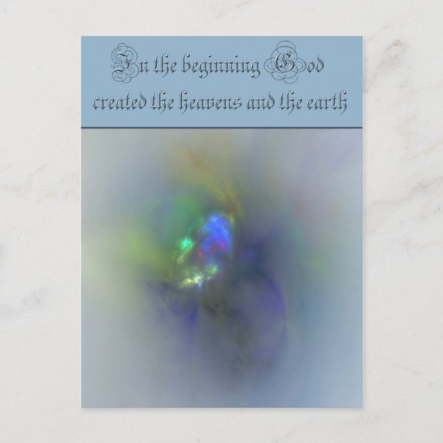 In the beginning fractal postcard (Front)