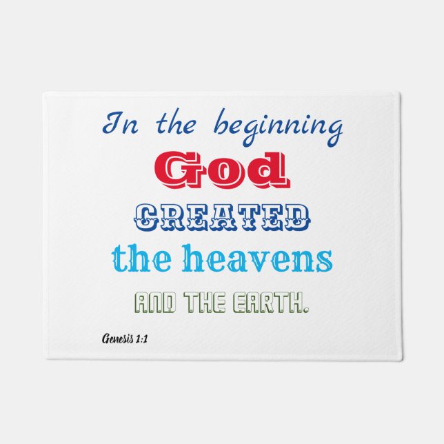 In the Beginning God Created Doormat (Front)