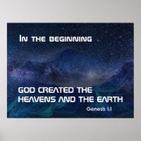 In the beginning, God created the heavens . . .