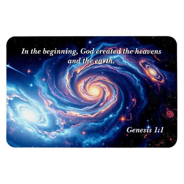 In the Beginning, God & Creation Verse Magnet (Horizontal)