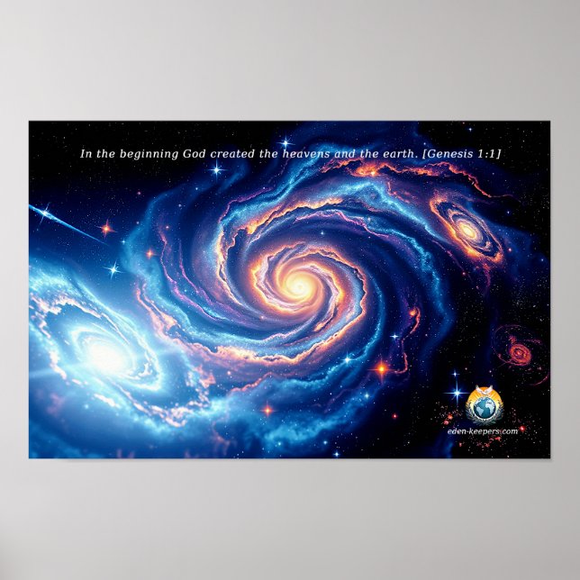 In the Beginning, God & Creation Verse Poster (Front)