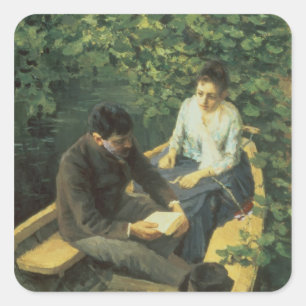 In the Boat, 1888 Square Sticker