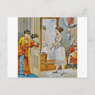 In the boudoir postcard