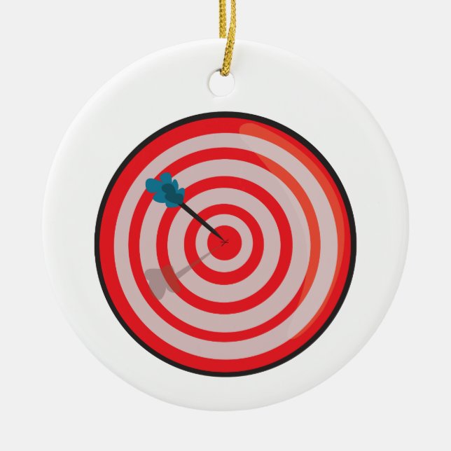 In The Bullseye Ceramic Ornament (Front)