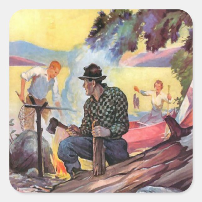 In the camp square sticker (Front)