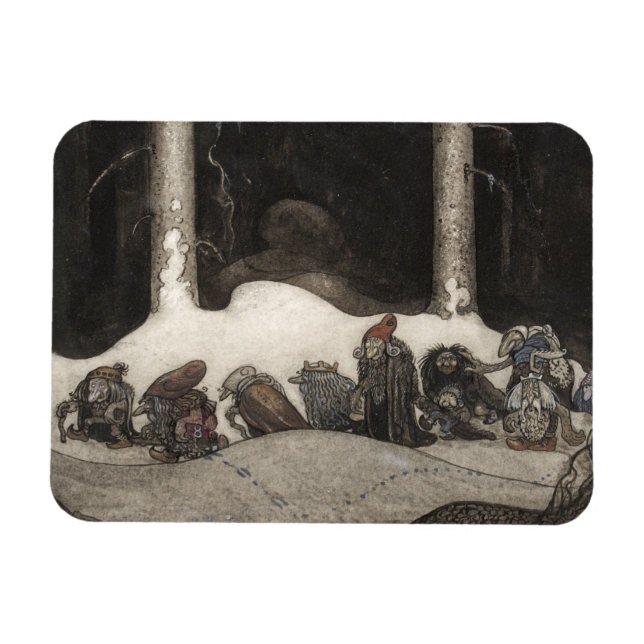 In the Christmas Night, 1913 by John Bauer Magnet (Horizontal)