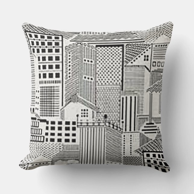 In the City Throw Pillow (Front)