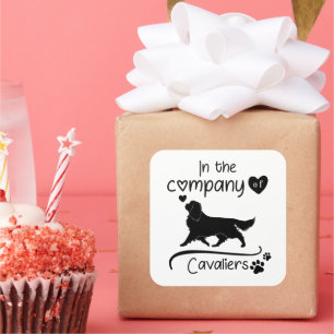 In the Company of Cavaliers Square Sticker