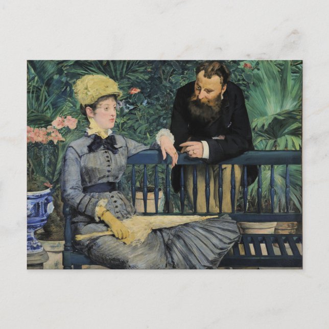 In the Conservatory by Edouard Manet Postcard (Front)
