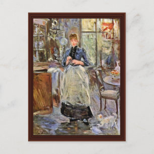 In The Dining Room By Morisot Berthe Postcard