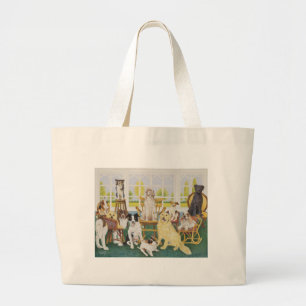 In the Dog House Large Tote Bag