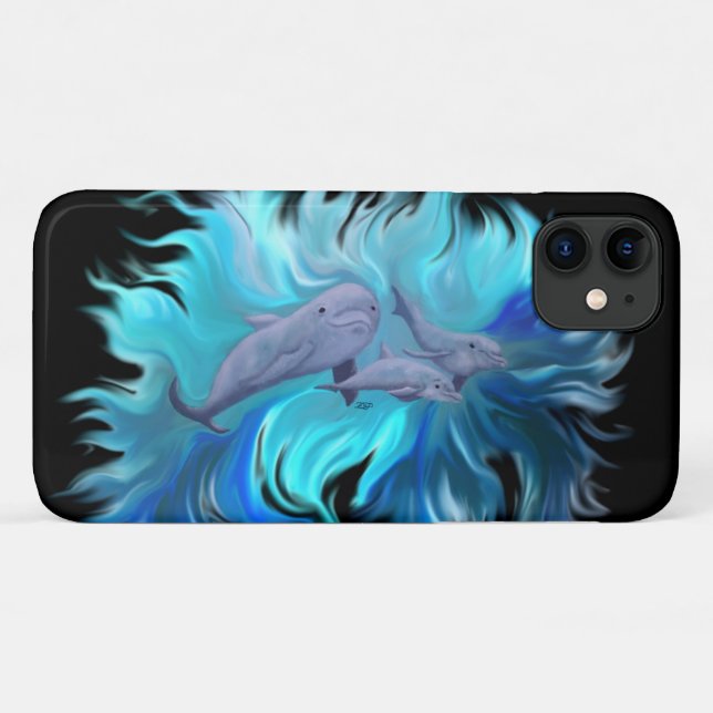 In the Dolphin School Case-Mate iPhone Case (Back (Horizontal))
