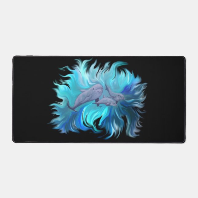 In the Dolphin School Desk Mat (Front)