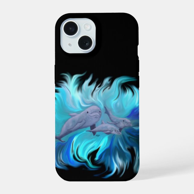 In the Dolphin School iPhone 15 Case (Back)