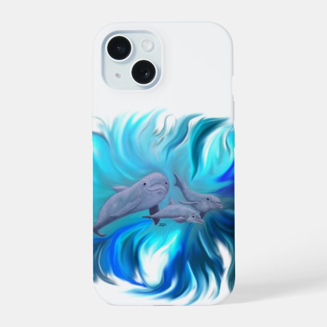 In the Dolphin School iPhone 15 Case (Back)