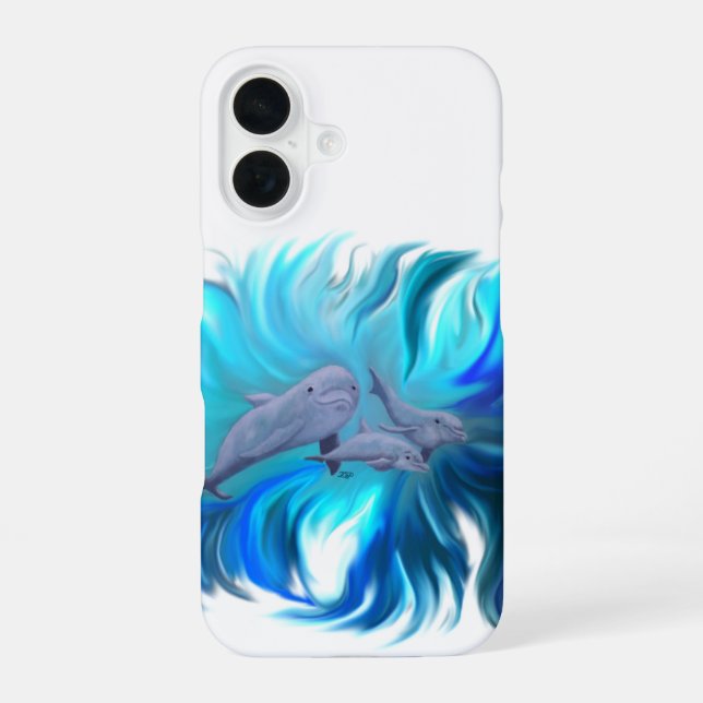 In the Dolphin School iPhone 16 Case (Back)