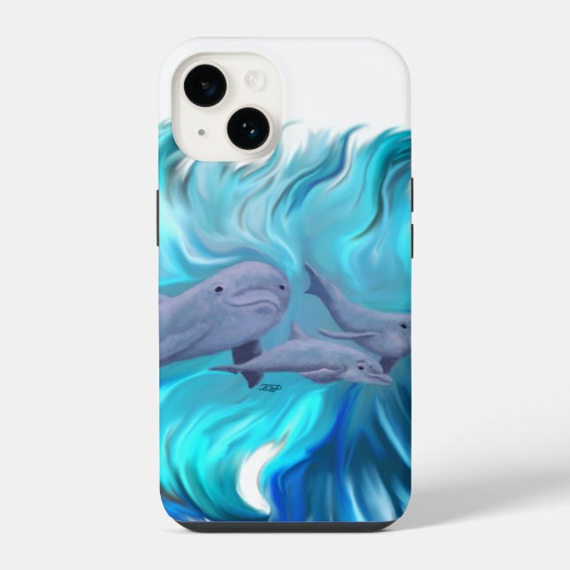 In the Dolphin School iPhone Case (Back)
