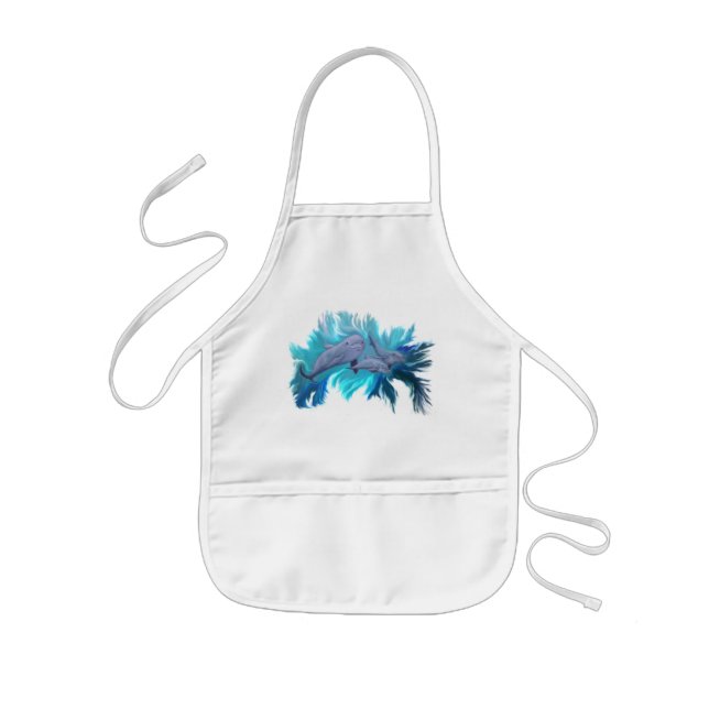 In the dolphin - school kids apron (Front)