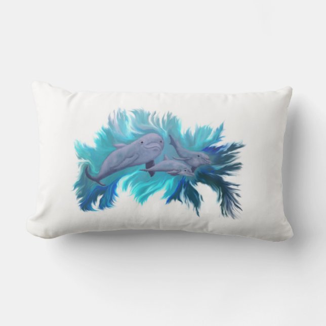 in the Dolphin-school Lumbar Cushion (Front)