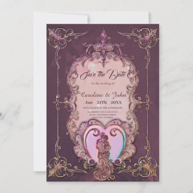 In the Embrace of the Heart.  Save The Date (Front)