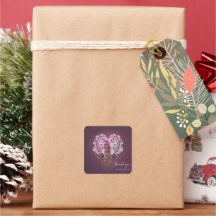 In the Embrace of the Heart. Square Sticker