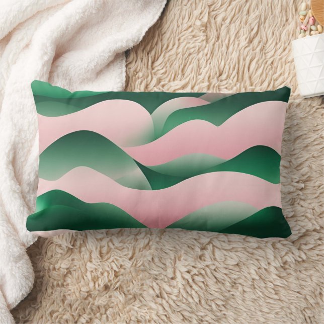 In the Emerald Sea AI art  Lumbar Cushion (Blanket)