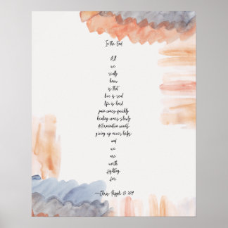 "In the End" Poetry Poster