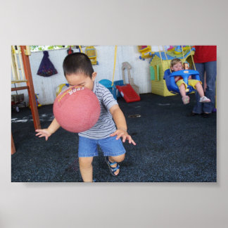 In the face Greeting Card Poster