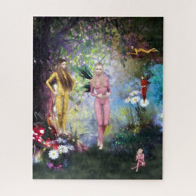 In the Fairies Forest Glade Fantasy Fairy Jigsaw Puzzle (Vertical)