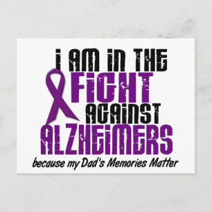 In The Fight Against Alzheimer's Disease DAD Postcard